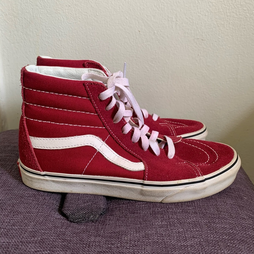 port royale / true white sk8-hi high top vans